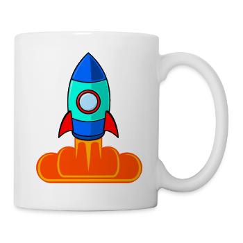 Space Rocket Rocket Launch Kids - Mug blanc - blanc - Droite