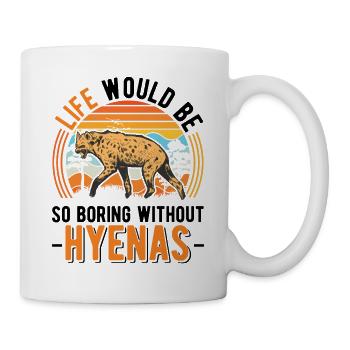 Hyäne Geschenk Erdwolf Hyena - Tasse - Weiß - Rechts