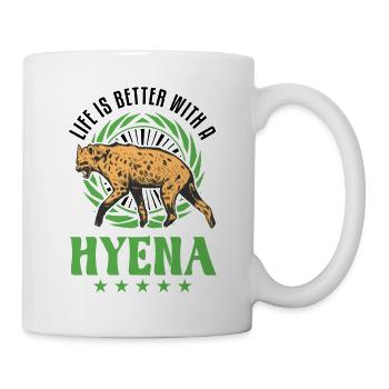 La vie est meilleure avec une Hyène Loup de Terre Hyène - Mug blanc - blanc - Droite
