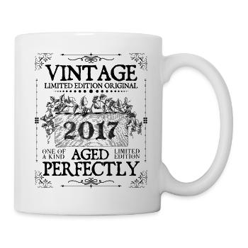2017 | Vintage Aged Perfectly since 2017 birthday - Mug - white - Right