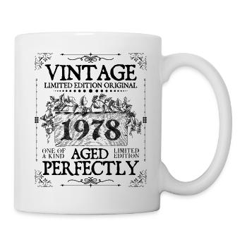 1978 | Vintage Aged Perfectly seit 1978 Geburtstag - Tasse - Weiß - Rechts