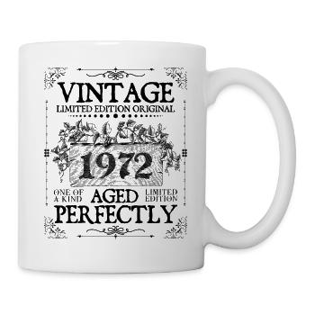 1972| Vintage Perfekt gealtert seit 1972 Geburtstag - Tasse - Weiß - Rechts