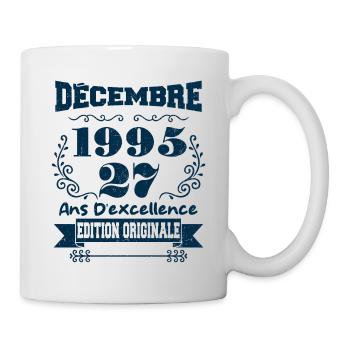 décembre 1995 Edition original | Vintage 1995 - Mug blanc - blanc - Droite