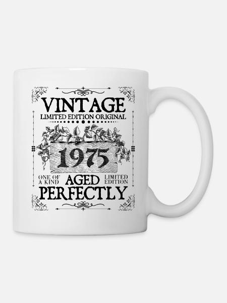 1975 | Vintage Perfekt gealtert seit 1975 Geburtstag - Tasse - Weiß