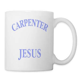 Charpentier tout comme Jésus Rétro Drôle T-Shirt - Mug blanc - blanc - Droite