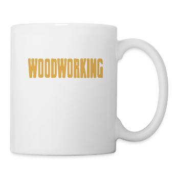 10 étapes faciles de travail du bois rétro drôle T-shirt - Mug blanc - blanc - Droite