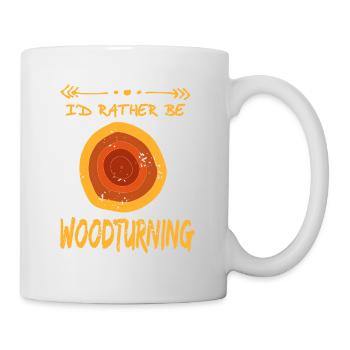 I'd Rather Be Woodturning Funny Retro Wood Worker - Mug - white - Right