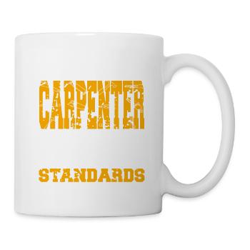 Si vous sortez avec un charpentier, levez la main drôle de rétro - Mug blanc - blanc - Droite