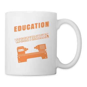 Education Is Important Woodturning Is Importanter - Mug - white - Right