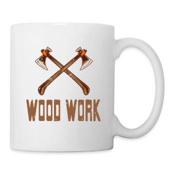 Cool Awesome Wood Work Retro Wood Worker Designs - Mug blanc - blanc - Droite