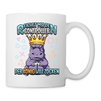 Zocken Reichet mir den Controller Gaming - Tasse - Weiß - Rechts