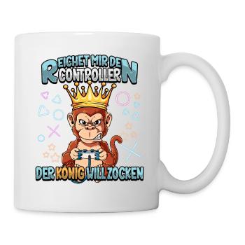 Zocken Reichet mir den Controller Gaming - Tasse - Weiß - Rechts