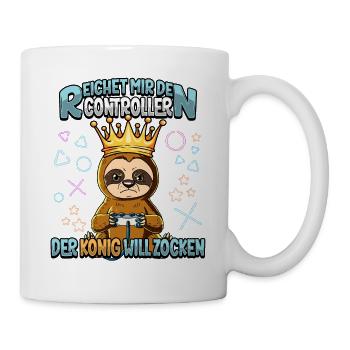 Zocken Reichet mir den Controller Gaming - Tasse - Weiß - Rechts