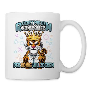 Zocken Reichet mir den Controller Gaming - Tasse - Weiß - Rechts