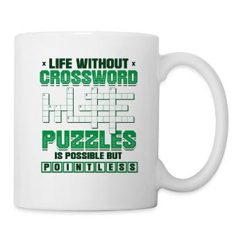 Mots croisés Amateurs de mots croisés - Mug blanc - blanc - Droite