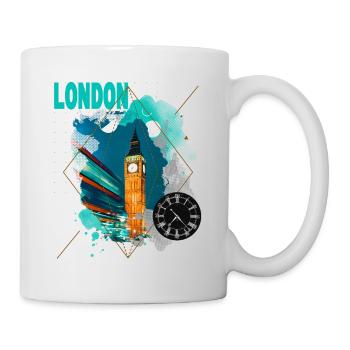 London England UK City Skyline Vintage Retro - Mug - white - Right