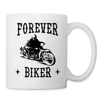 Forever Biker Motorcycle Saying - Mug - white - Right