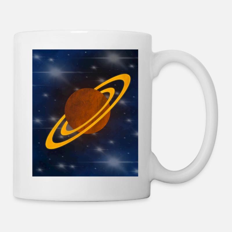 Conception de planètes - Saturne - Mug blanc - blanc