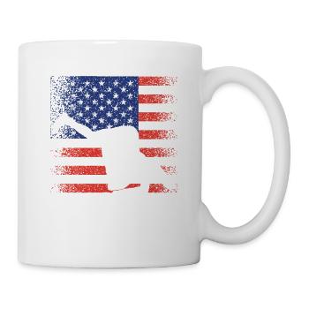 Usa Flag Wrestling American Wrestling Patriotique - Mug blanc - blanc - Droite