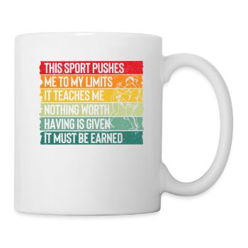 Ringer Dieser Sport treibt mich an meine Grenzen - Tasse - Weiß - Rechts