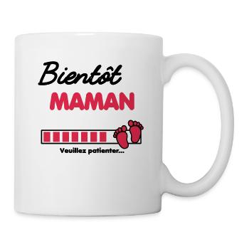 Bientôt Maman cadeau naissance future maman - Mug blanc - blanc - Droite