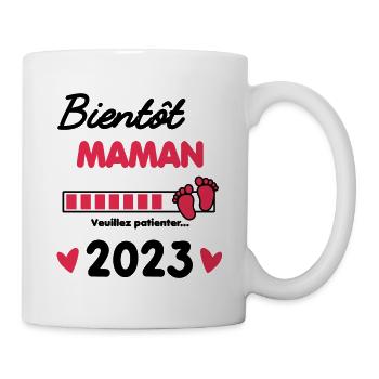 Bientôt Maman 2023 Annonce grossesse future maman - Mug blanc - blanc - Droite