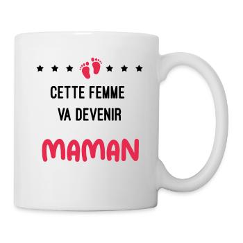 cette femme va devenir maman cadeau future maman - Mug blanc - blanc - Droite