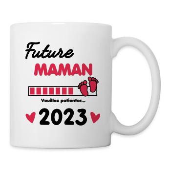 Future maman 2023 Annonce grossesse future maman - Mug blanc - blanc - Droite