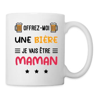 offrez moi bière maman cadeau future maman - Mug blanc - blanc - Droite