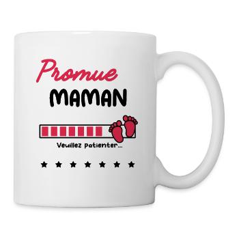 promue Maman cadeau naissance future maman - Mug blanc - blanc - Droite