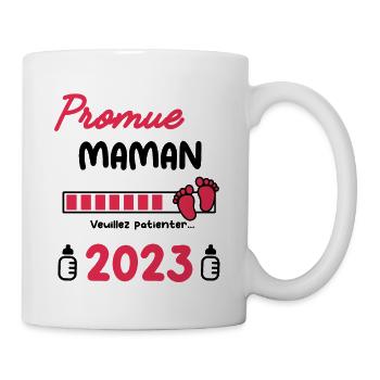 promue Maman 2023 Annonce grossesse future maman - Mug blanc - blanc - Droite