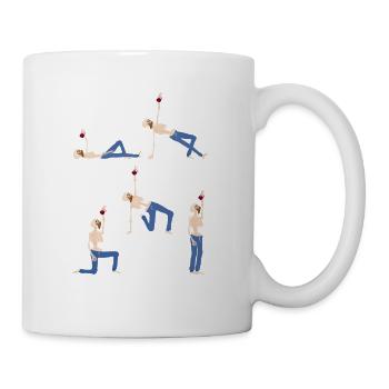 Skeleton Kettlebell Training get up or die trying - Mug - white - Right