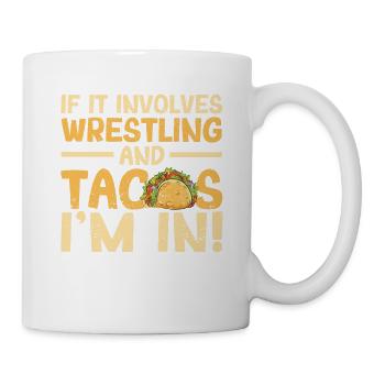 Lutteur mexicain quand il s’agit de taco de lutte - Mug blanc - blanc - Droite