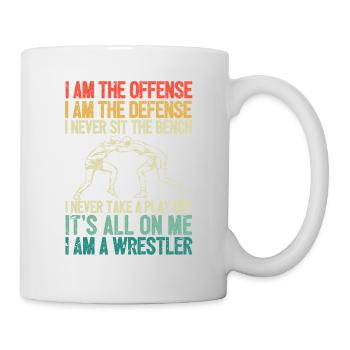 Je suis le lutteur offensif drôle combat de lutte - Mug blanc - blanc - Droite