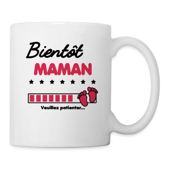 Bientôt Maman cadeau naissance future maman - Mug blanc - blanc - Droite