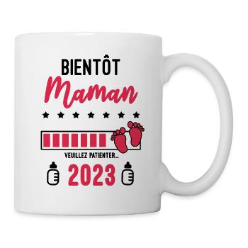 Bientôt Maman 2023 Annonce grossesse future maman - Mug blanc - blanc - Droite