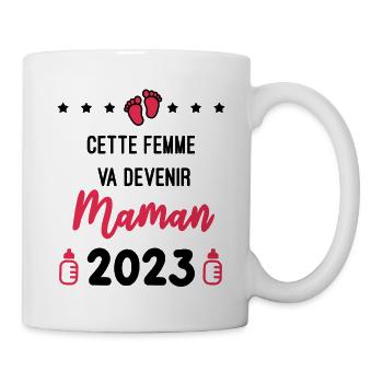 cette femme devenir maman 2023 cadeau future maman - Mug blanc - blanc - Droite