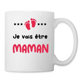 je vais être Maman cadeau future maman - Mug blanc - blanc - Droite