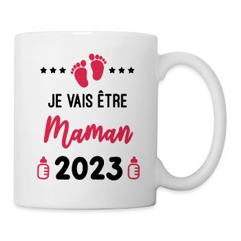 je vais être Maman 2023 Annonce grossesse maman - Mug blanc - blanc - Droite