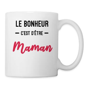 bonheur c'est d'être Maman cadeau future maman - Mug blanc - blanc - Droite