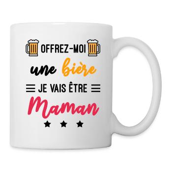 offrez moi bière maman cadeau future maman - Mug blanc - blanc - Droite