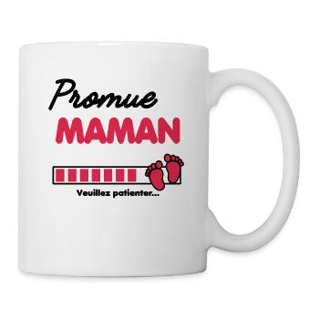 promue Maman Annonce grossesse future maman - Mug blanc - blanc - Droite