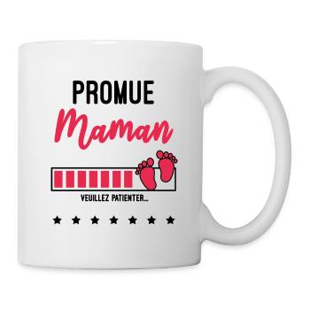 promue Maman cadeau naissance future maman - Mug blanc - blanc - Droite