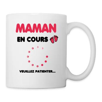 Maman en cours cadeau future maman - Mug blanc - blanc - Droite