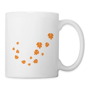 Autumn leaves in the wind - Mug - white - Right