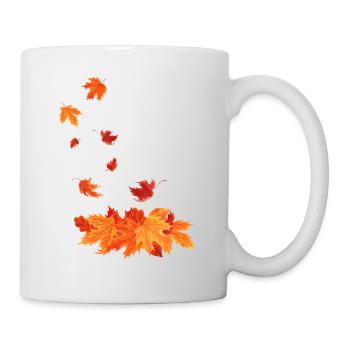 Feuilles d’automne qui tombent - Mug blanc - blanc - Droite