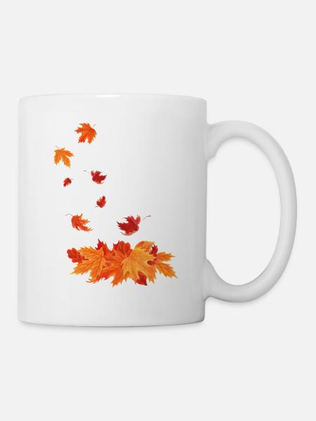 Autumn leaves that fall - Mug - white
