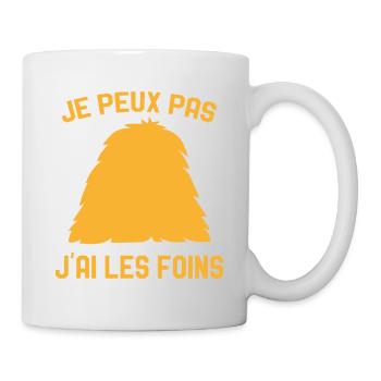 Je Peux Pas J'ai Les Foins Humour Agriculteur - Mug blanc - blanc - Droite