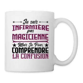 humour je suis infirmière pas magicienne - Mug blanc - blanc - Droite