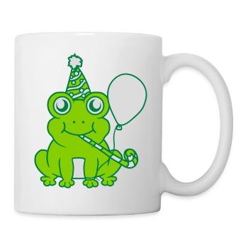 Petite grenouille célébrant son anniversaire - Mug blanc - blanc - Droite